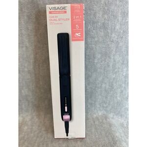 Visage Diamond Series Cool Air Dual Styler 2 in 1 Curls Straightens Ceramic NEW